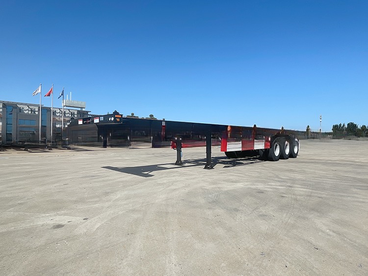 Truck Trailer 40ft Steel Shipping Container Semi Trailer 3 Axles Skeleton Frame Transportation Chassis for Cargo Loading