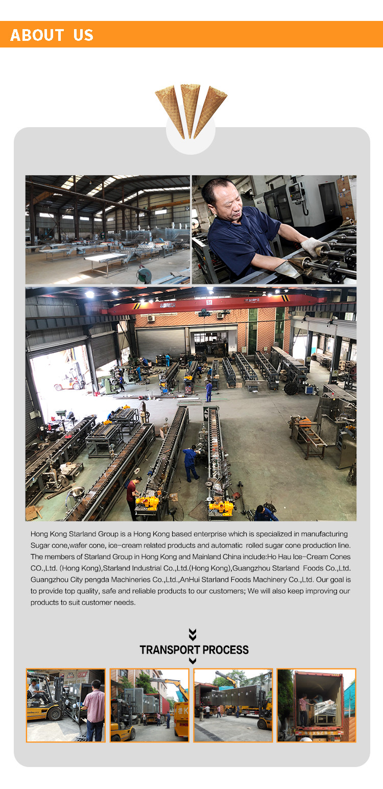 Large-scale automatic multi-functional crisp tube production equipment,107 240*240mm baking templates.
