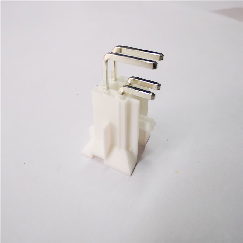 Wafer 3.0mm Pitch Dual Row 2 X 2P Female Right Angle DIP Connector
