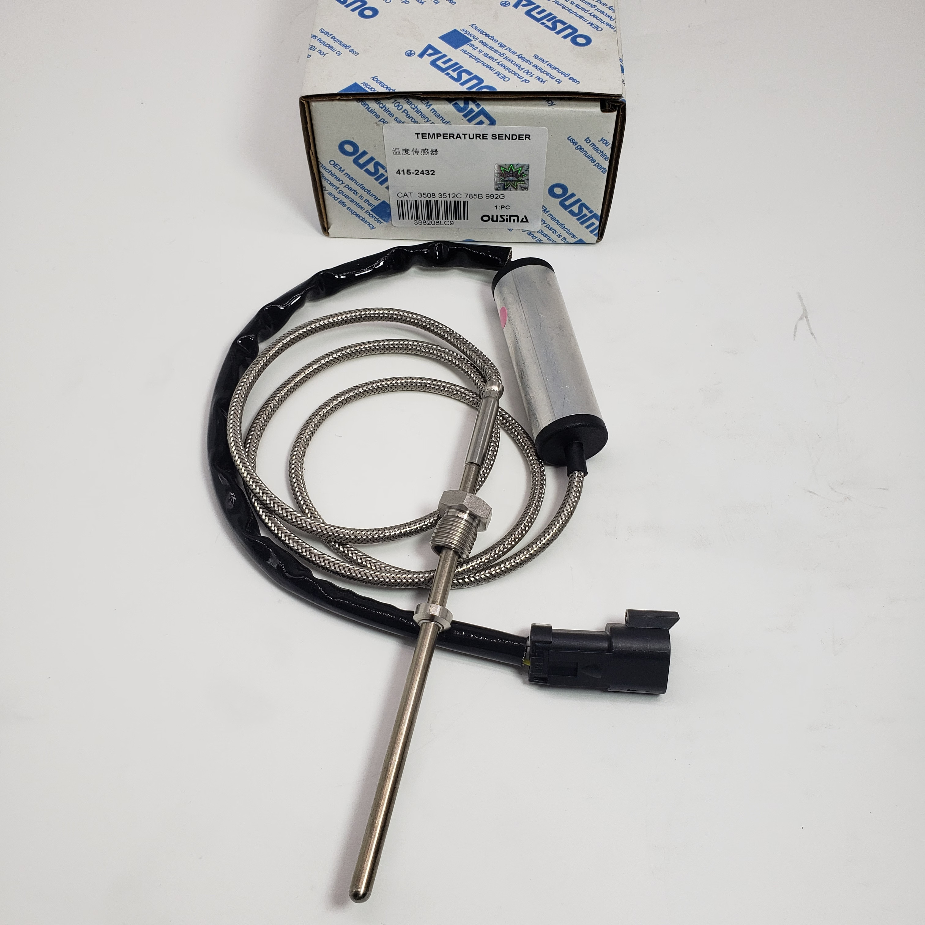 Temperature Sensor 415-2432 For CAT 3508 3512 5130B 776D 854K 992G C19 C18