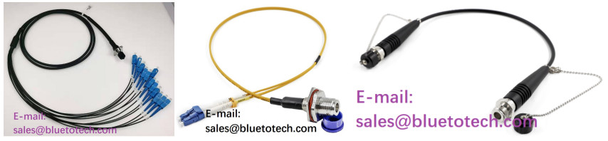 Outdoor Waterproof IP67 24Fiber MTP/MPO to LC Fiber Optic Patch Cord Optical Jumper
