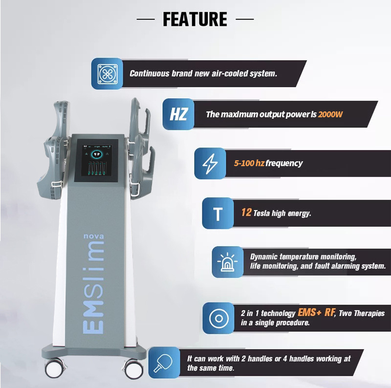 5 - 100Hz RF Body Slimming Machine 2800W Sculpture Weight Loss Machine Electrical