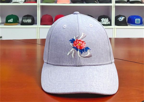 ACE Creative Flat Rose Embroidery Logo Custom Baseball Cap Leather Buckle