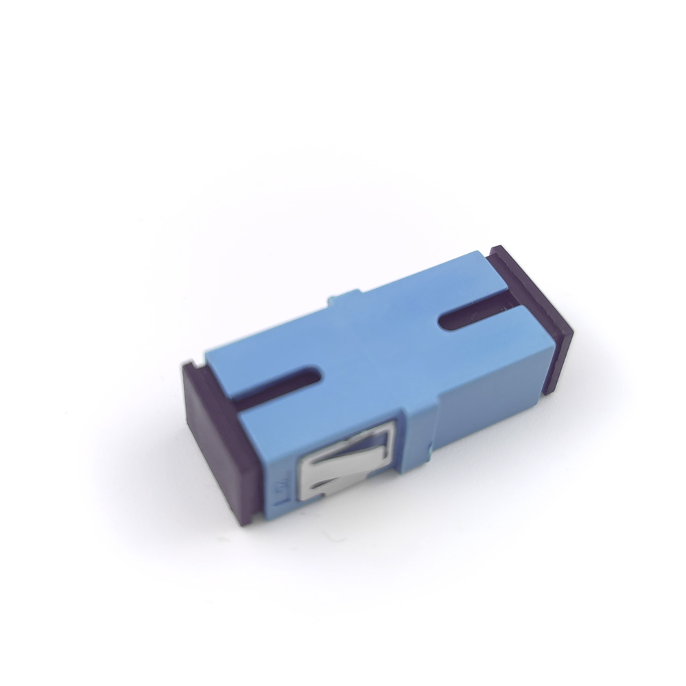 FTTH SC Optic Fiber Adapter with UPC Eared Dustproof Duplex Coupler PBT Material