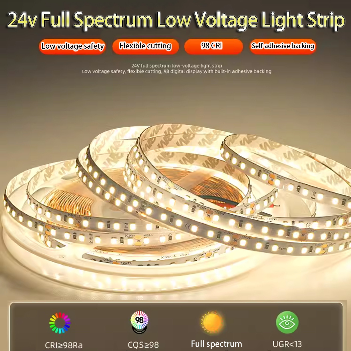 2835 LED Soft Light Strip for Counter Advertising Light Box 12v CRI 85 Ultra-Thin Self-Adhesive Backing