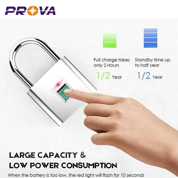 Smart Zinc Alloy Fingerprint Scanner Padlock For Personal Belongs Safety