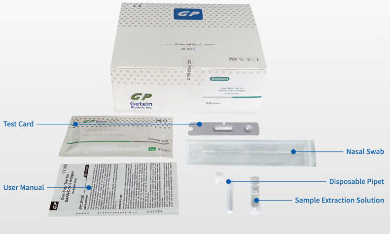 SARS-CoV-2 Antigen Colloidal Gold Medical One Step Test Nasal Swab