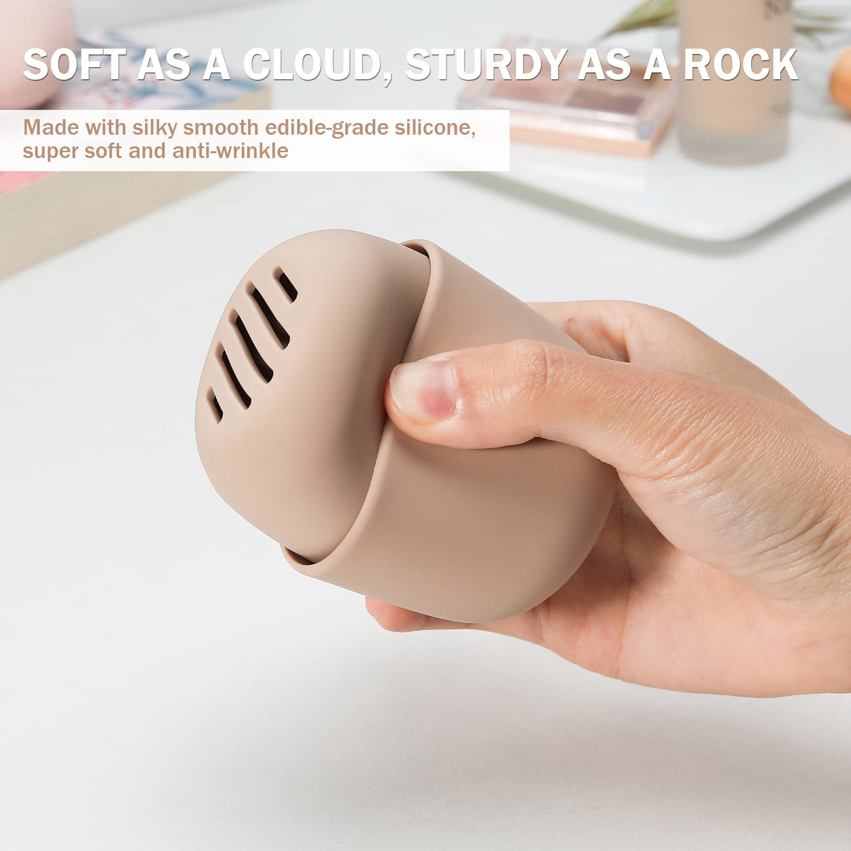 Washable Breathable Silicone Makeup Sponge Holder Beauty Sponge Blender Travel Case