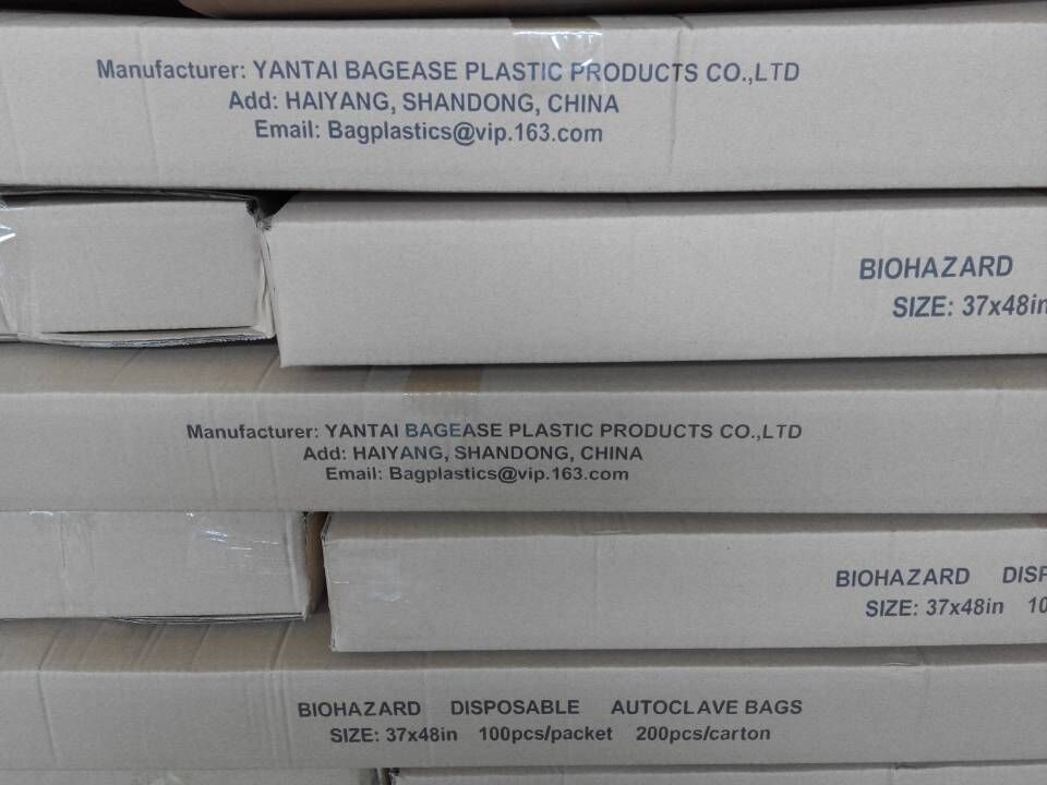 PE packing bag for Asbestos fibers, large size thicker LDPE asbestos remove bags, Large Asbestos Waste Removal Bags, pac