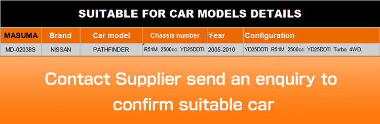 Nissan Car Fitment MASUMA 0.80mm Pressure Cylinder Head Gasket for PATHFINDER YD25DDTI