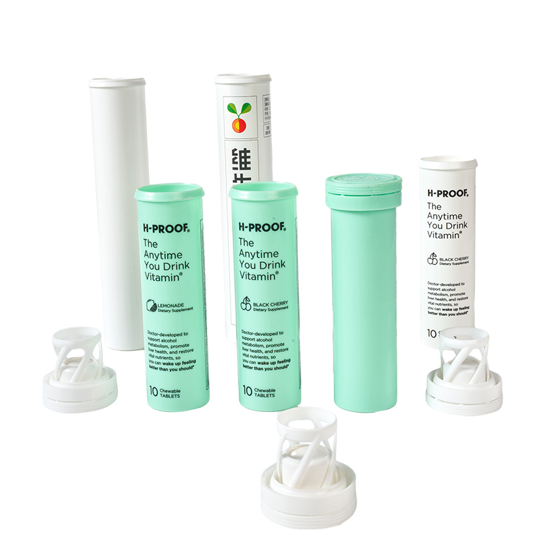 Long Print Custom Plastic Vitamin C Effervescent Tablet Tube for Medicine Packaging
