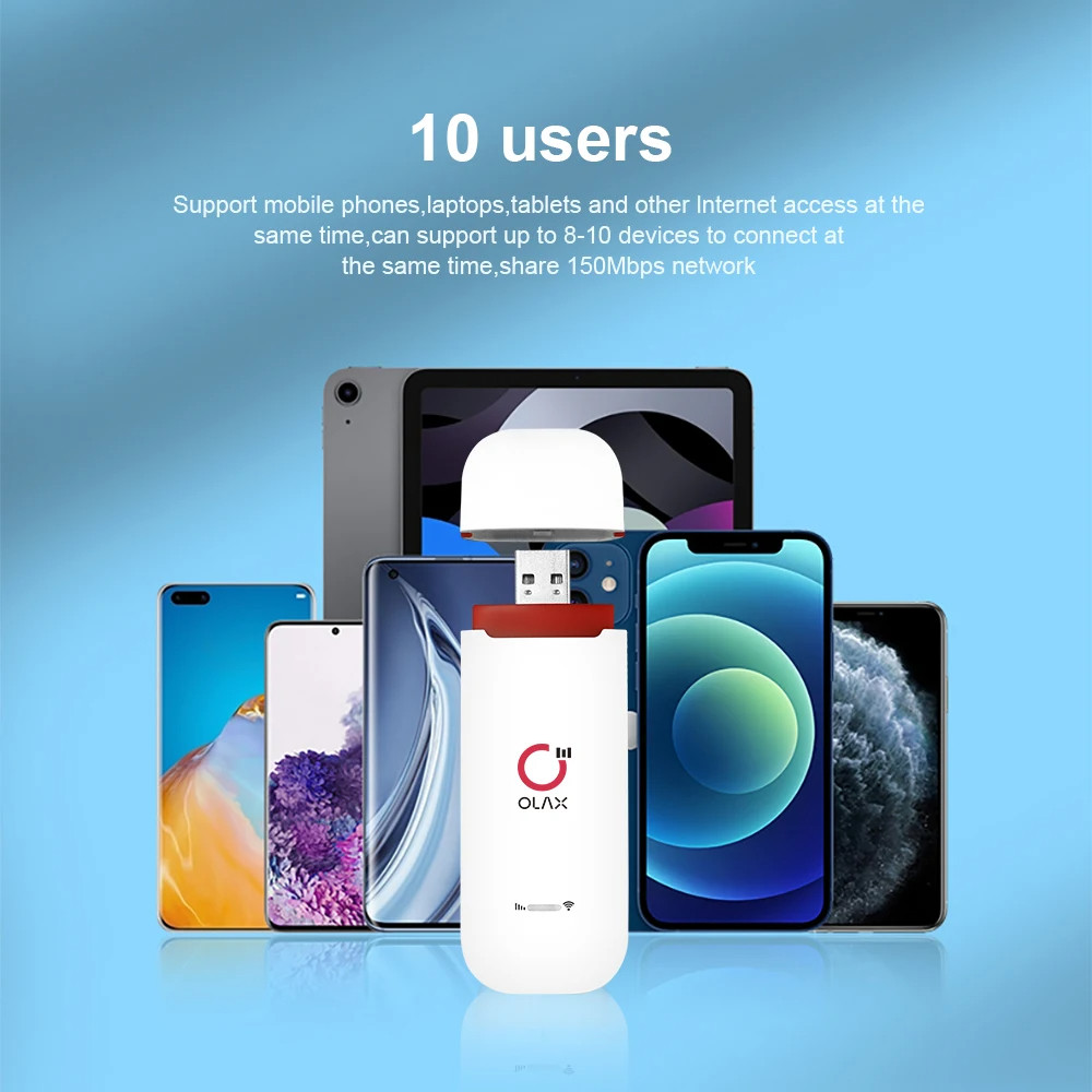 OLAX U90 Ready Stock Outdoor Portable 4G Router USB WIFI Dongle with sim card slot