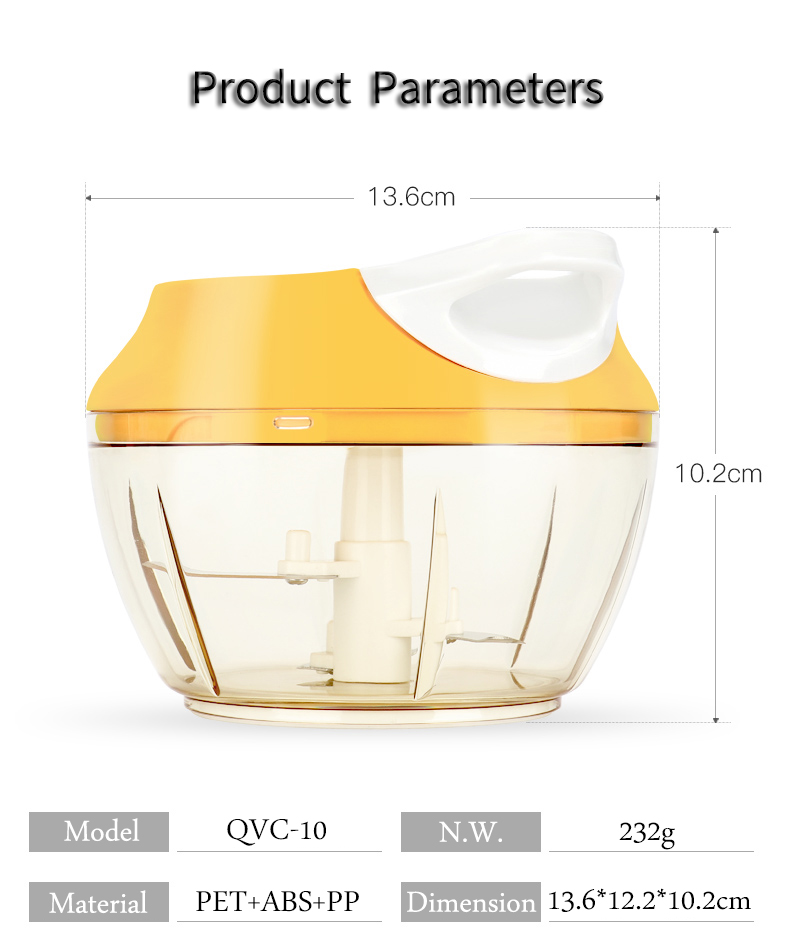 Multi Functional Kitchen Vegetable Chopper Polypropylene Pull String Chopper