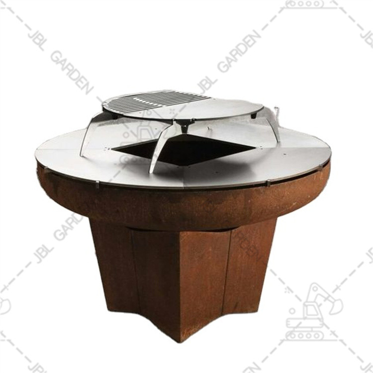 D800mm Corten Steel BBQ Grill Barbecue Fire Pit abrasion resistance