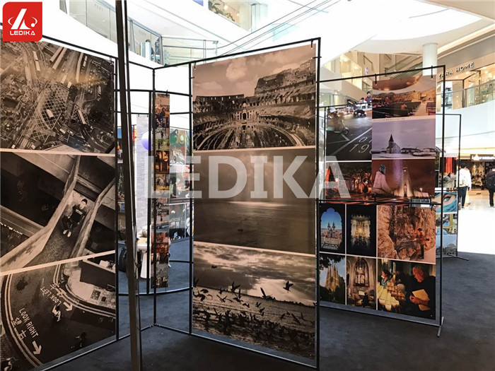Coal Black Photography Exhibition Aluminum Square Truss For Indoor Events