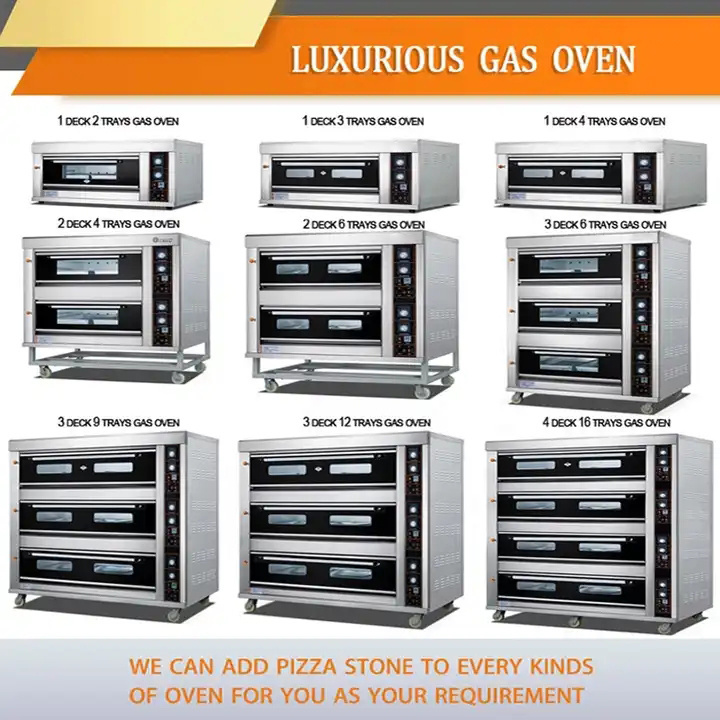 Premium Gas Baking Bakery Oven with Computer Panel Ome in Differnt Layers