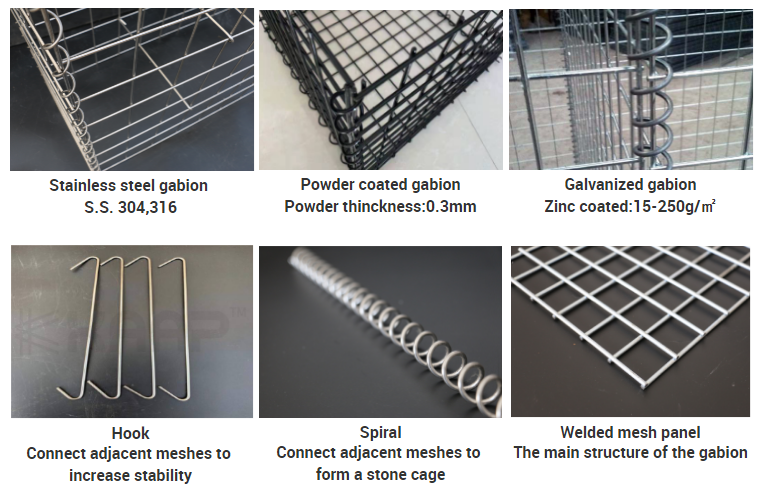 5.0mm Galvanized Welded Stainless Steel Gabion Baskets 0