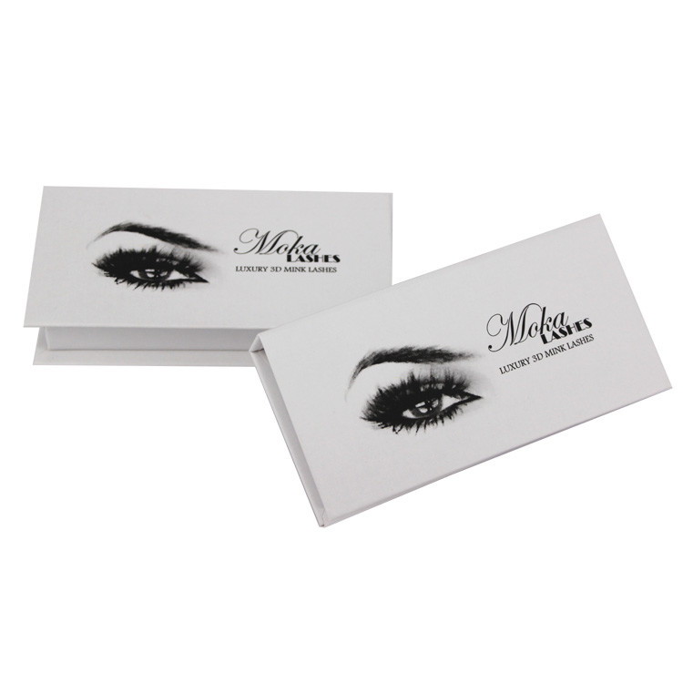custom white eyelash packaging box with window luxury lash gift box bespoke lash box