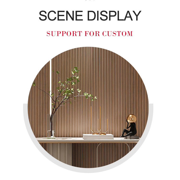 Anti Corrosion 3D Wood Plastic Fluted Wall Panel Grille