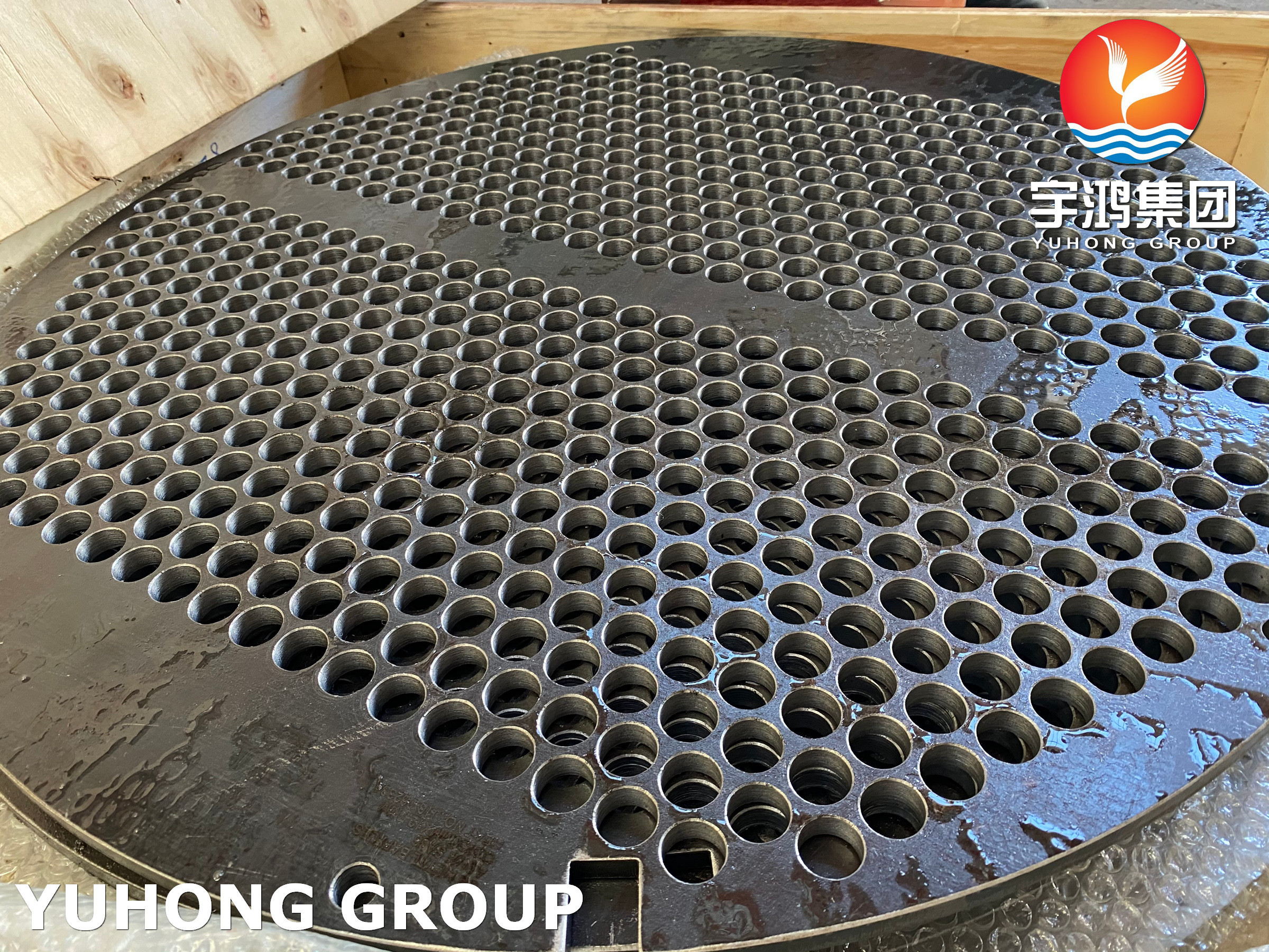 Alloy Steel Tubesheet ASTM A335 ASME SA335 F5N OD 1761MM*182MM 2476HOLES*19.25MM HEAT EXCHANGER APPLICATION