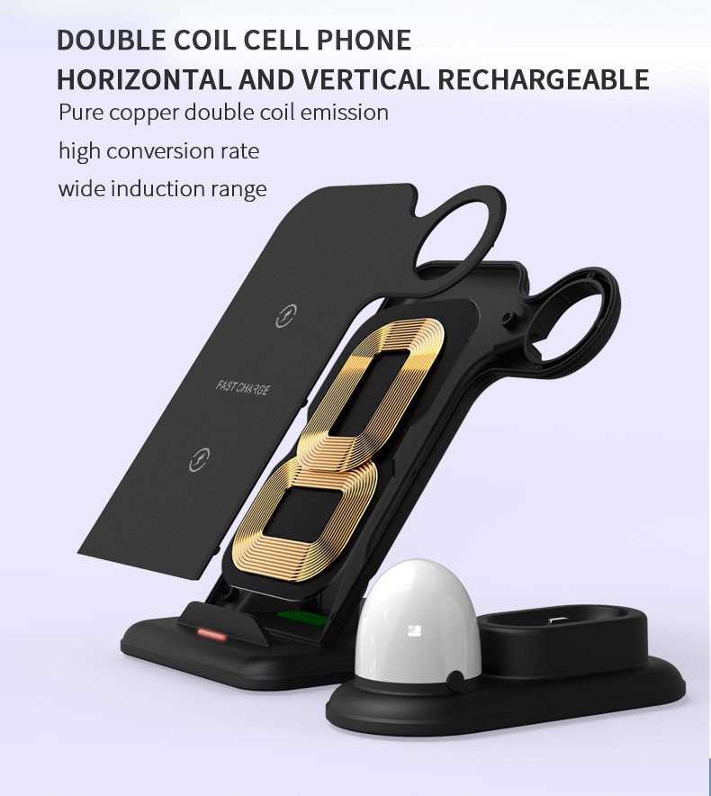 AL ABS PC 4 In 1 OCP Wireless Charger Station With Color Lamp