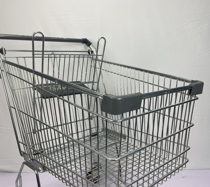 125L Conventional Metal Shopping Trolley Grocery Cart Australian Style PU Wheels CE Certificate
