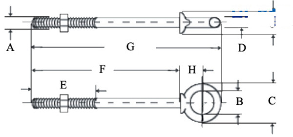 ISO9001 Forged Eye Bolt US Type Regular Nut Eye Bolt