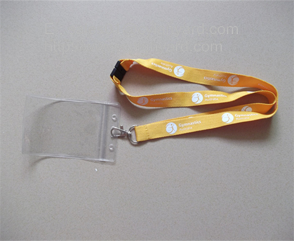 polyester lanyard with id badge pocket