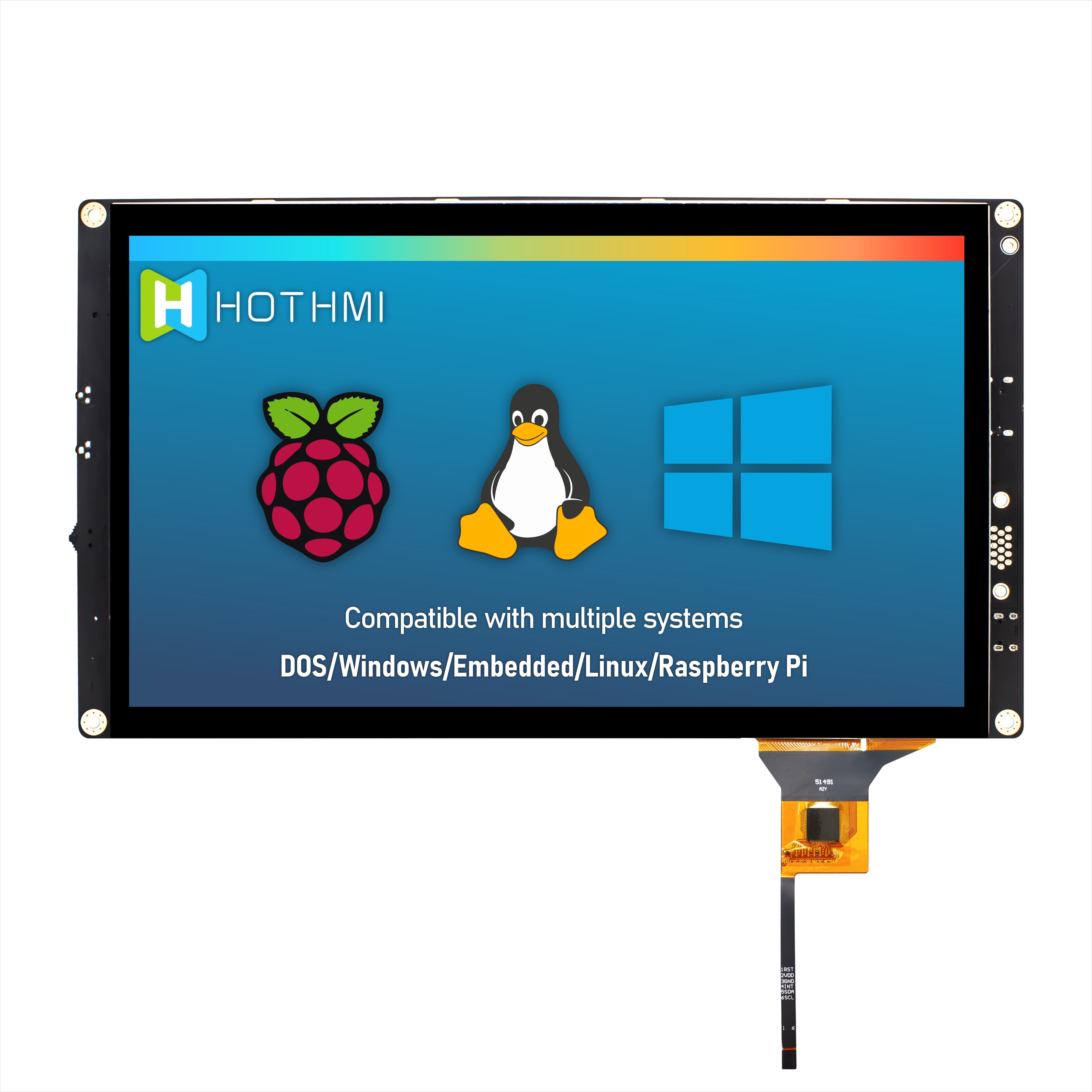 10.1 Inch HI IPS 1024x600 TFT LCD Module Display Capacitive Touch With Raspberry Pi