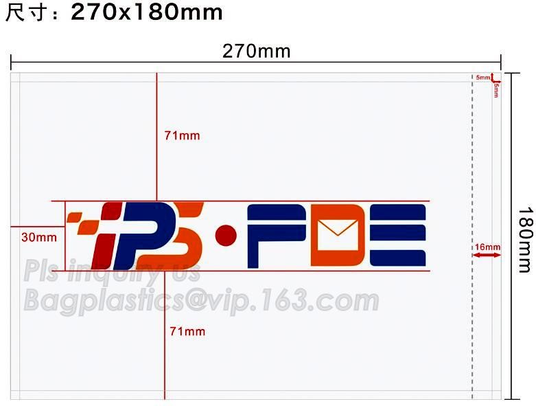 Clear Adhesive Back, Packing List / Shipping Label Envelope Pouches, seal envelope courier bag express custom mailing ba