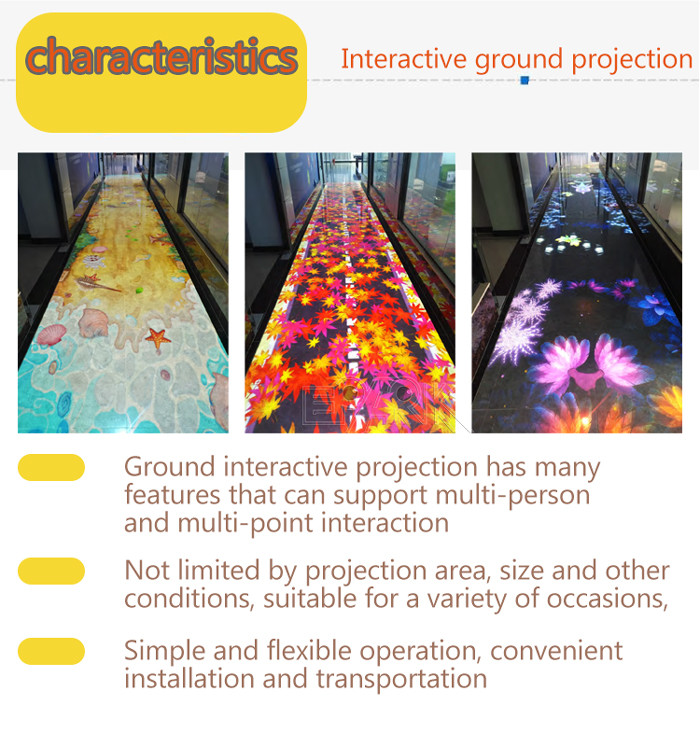 Indoor Interactive Ground Projection 3d Hologram Interactive Floor Projection Game Simulator