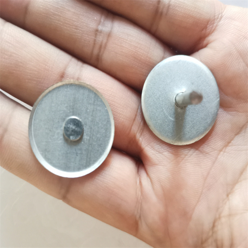 Galvanized Steel Self Sealing Pins With Cup Head Base For HVAC Insulation