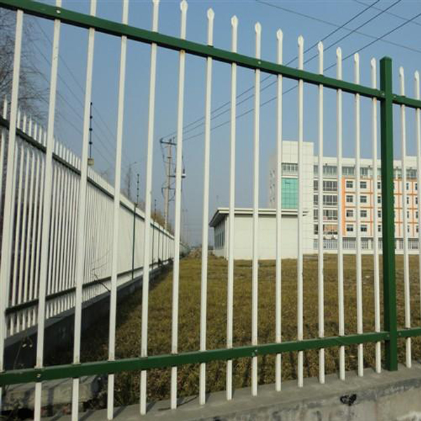 Top selling vinyl 2.1m*2.4m Decorative Ornamental Steel wrought iron fence with spear top