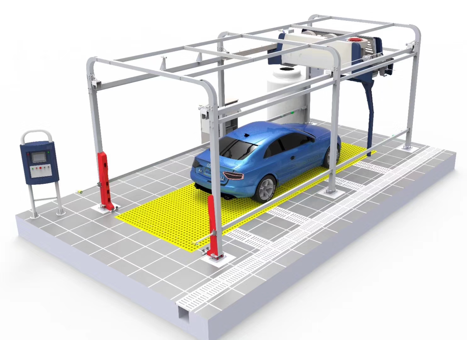 Full Automatic Touchless Car Washer With Single Arm Total Power 16KW