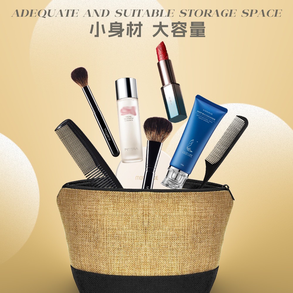 DIY Custom Sublimation Blank Linen Makeup Bag Cosmetic Bag For Sublimation Printing