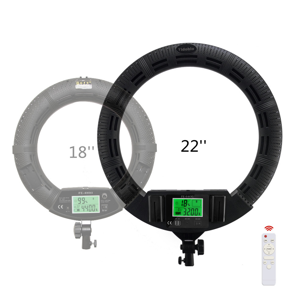 100w 22 Inches Ring Light With Remote Controller 3200k-5500k Battery Support