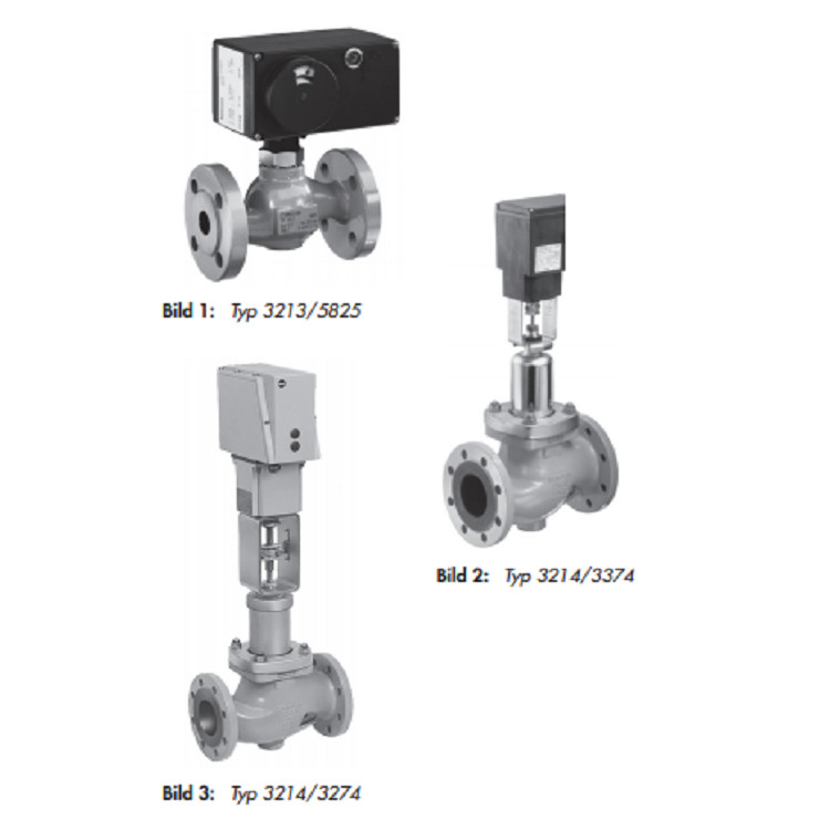 Durable 3213 Electric Globe Control Valve Compact Structure DIN Version