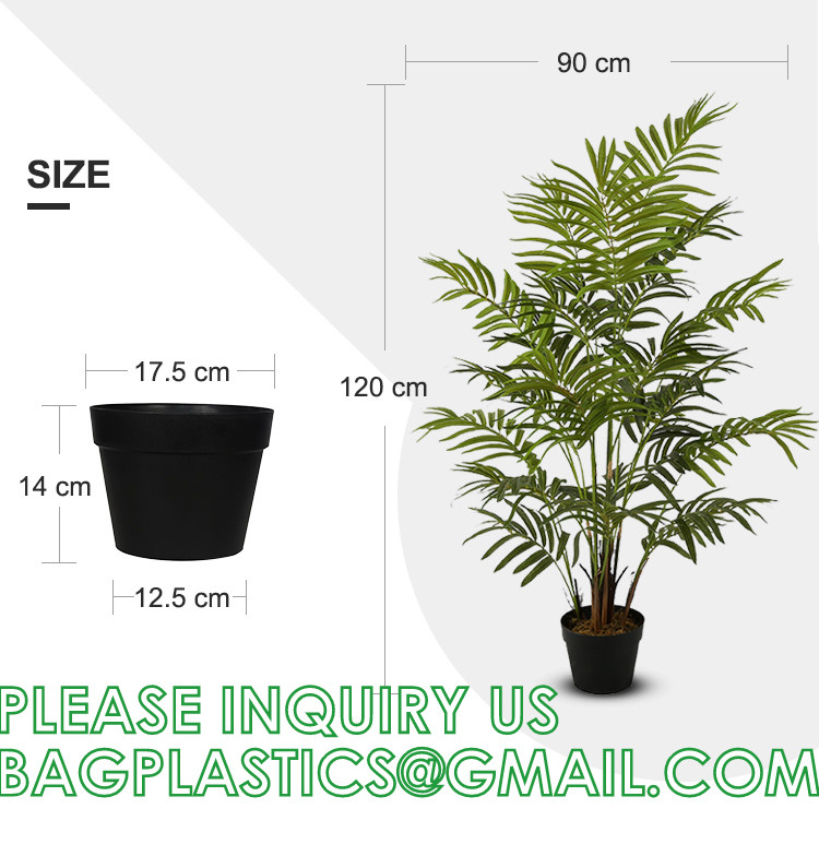 1.6m For Decoration Bonsai Artificial Fishtail Palm Plant, Artificial Tree Fake Potted Simulation Tree Nordic Style