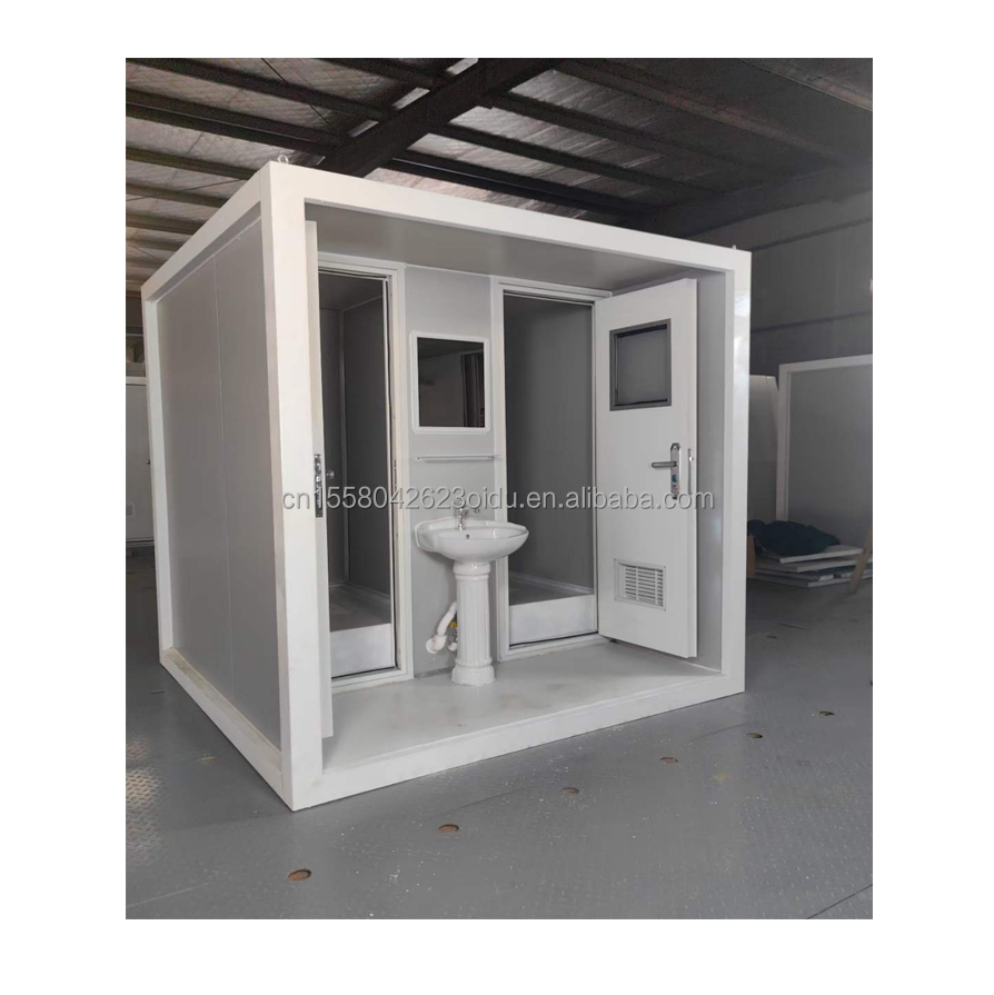 Modern Design Prefab Modular Toilets Portable Outdoor Flat Pack Container Made of Steel and Sandwich Panel for Shop 10FT