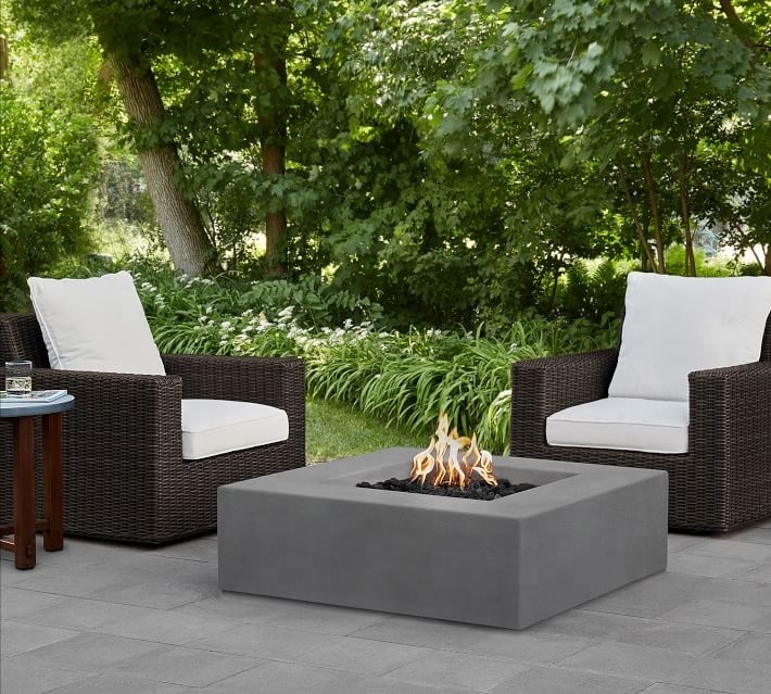 Modern Concrete Propane Outdoor Natural Gas Firepit For All Season