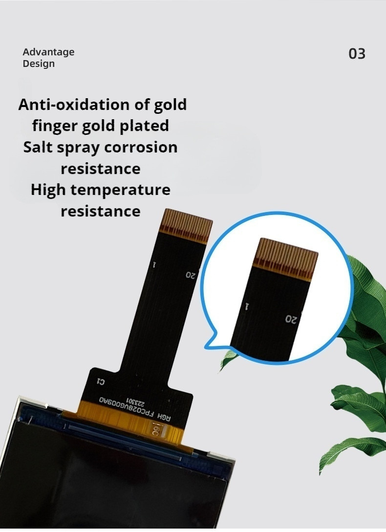 2.8 Inch IPS TFT LCD Display 480*640 Resolution LCD Screen With 500cd/M2 Luminance