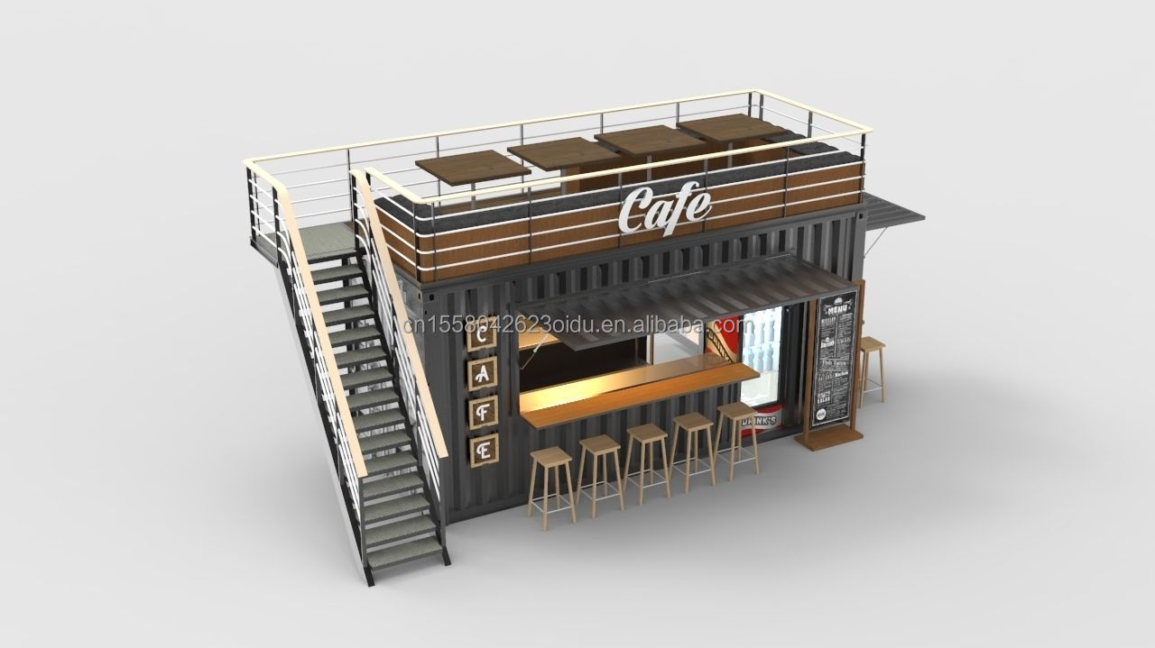 Foldable Container Store Economical Custom Design with Aluminum Alloy Windows and Wall 50/75/100mm Wave Sandwich Panel