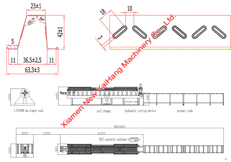 65mm Shaft Light Gauge G550 PPGL Batten Machine