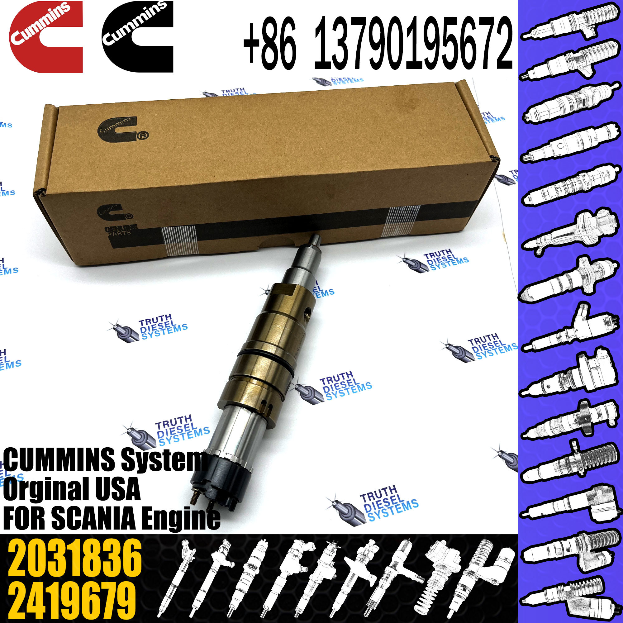 Fuel Injector 1933613 2031836 2086663 575177 1933246 0981302 2031835 2086663 0984302 For SCANIA R Series