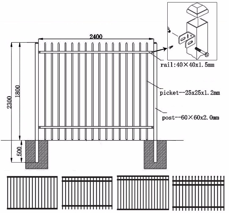 Garrison Fencing System 65mm Garrison Fencing Post