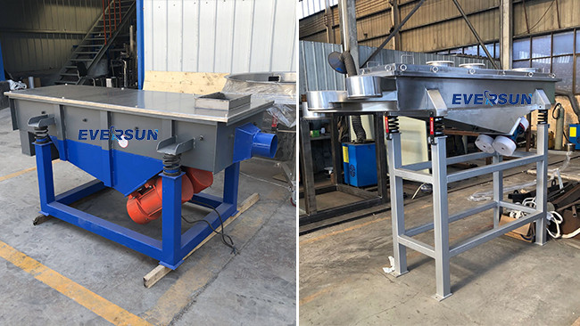 Stainless Steel Frame Linear Vibrating Screen With Double Vibration Motor 0.02 - 20mm
