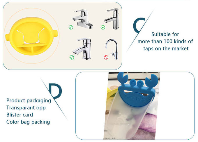 Ebei-eya Kids Faucet Extender Water Guide 10x7 cm Size TPE Material