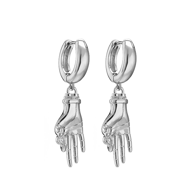 Little Bear Sterling Silver Crystal Jewelry Diamond Crystal Earrings OEM ODM