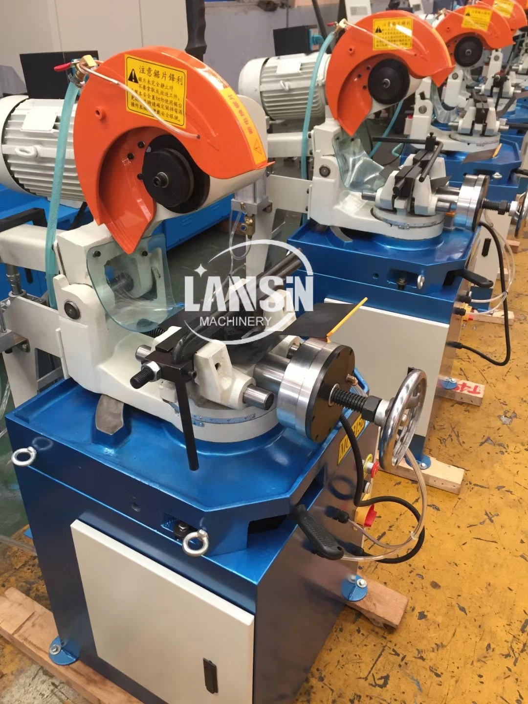Semi 4kw Automated Tube Cutting Machine Metal For Round Pipe