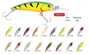 China Hard Plastic lures  Wobblers Size 7.5cm, Weight 5.5g on sale